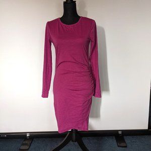 [NWT] BTFBM Magenta Fitted Long Sleeve Midi Dress Size Small